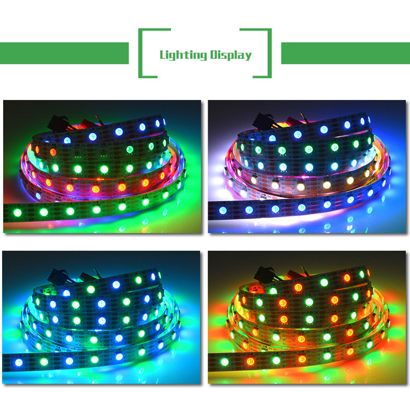 DC5V APA107/HD107S 60LEDs/m Individually Addressable Dream Color RGB LED Strip - The Fastest IC with High Bright LED Chips - 16.4Ft/Roll DC5V APA107/HD107S 60LEDs/m Individually Addressable Dream Color RGB LED Strip - The Fastest IC with High Bright LED Chips - 16.4Ft/Roll